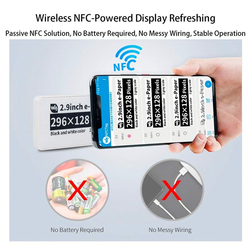A49T  2.9 Inch Wireless NFC-Po - Display Epaper 2.9 recension och pris